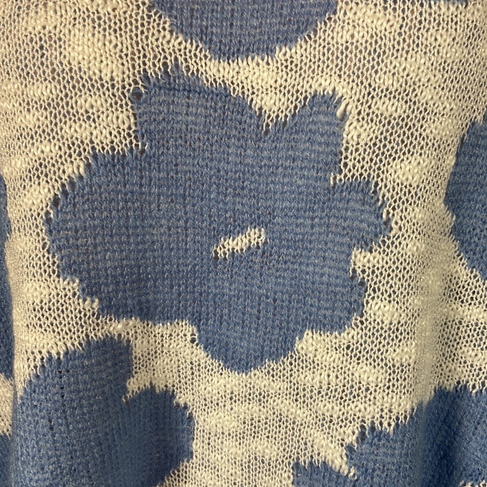 FLOWER sweater blue/white lightweight - Picture 5 of 6